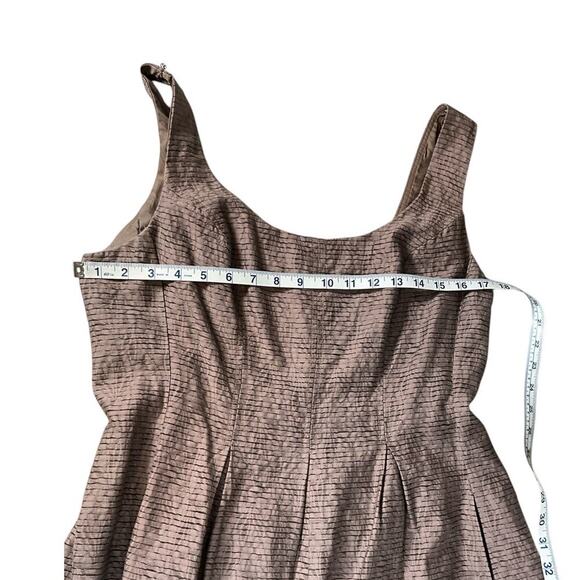 Nine West Pebble Sleeveless Dress in Brown Size 12 Neutral Coastal Knee Length - Picture 13 of 13